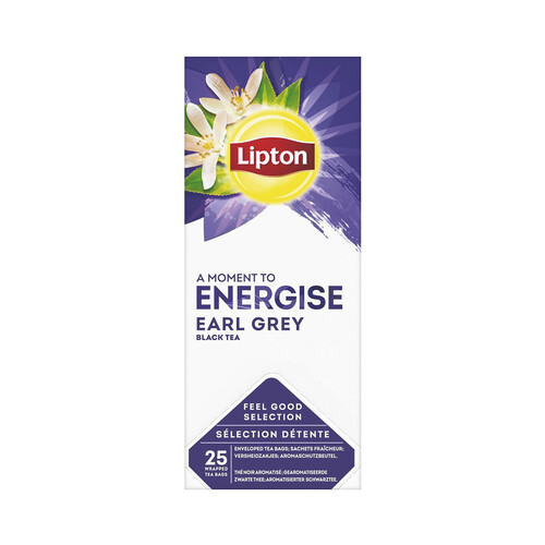 LIPTON Energise Té earl grey 25 uds, 49 g.