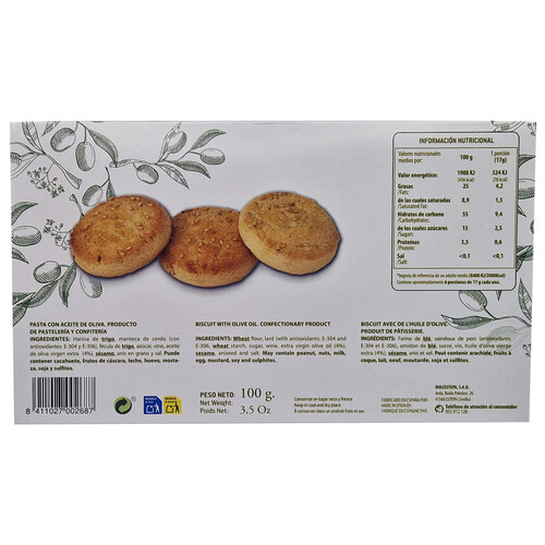 DULCESTEPA Tortitas de aceite 100 g.