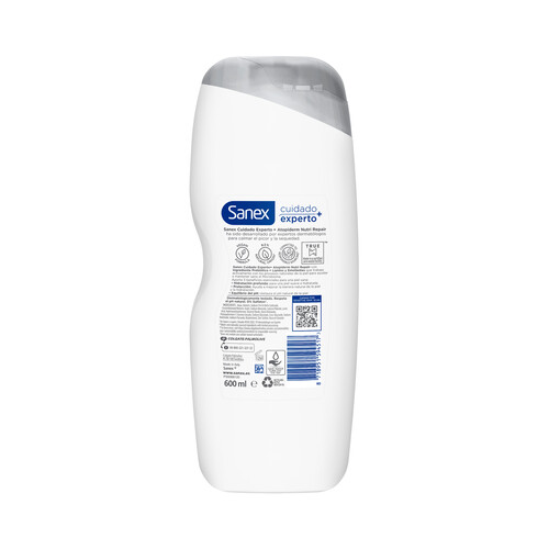 SANEX Cuidado experto+ Gel nutritivo para ducha o baño, para pieles reactivas con tendencia atópica 600 ml.