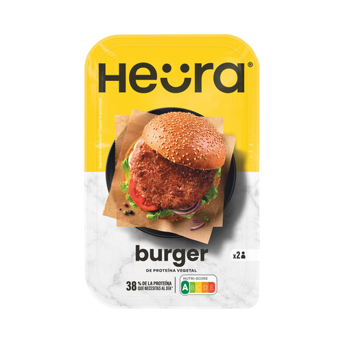 HEÜRA Burger vegetal a base de proteina vegetal y aceite de oliva virgen extra 2 x 110 g.