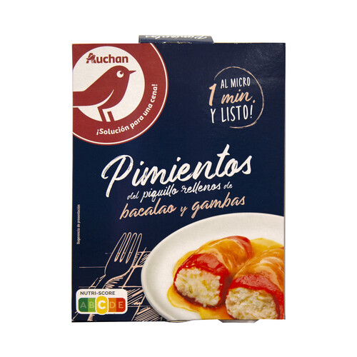 PRODUCTO ALCAMPO Pimiento del piquillo rellenos de bacalao y gambas 280 g.