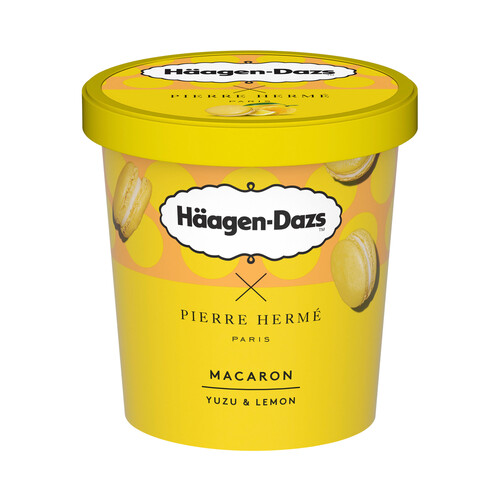 HÄAGEN-DAZS Pierre hermé Tarrina de helado de yuzu y limón con trocitos de macarons 420 ml.