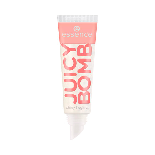 ESSENCE Juicy bomb tono 101 Lovely litchi  Brillo de labios con acabado brillante y fragancia afrutada.