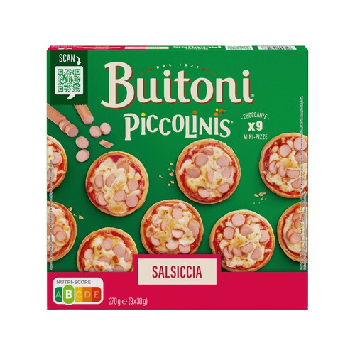 PICCOLINIS de salchichas frankfurt y queso de Buitoni 9 x 30 g.