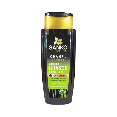 SANKO Détox complex Champú con extracto de pepino y menta para cabellos grasos SANKI Detox complex 270 ml. 