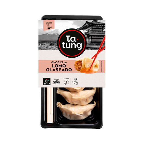 TA-TUNG Dim Sum Gyoza de lomo glaseado, listas para calentar y comer TA-TUNG 144 g.