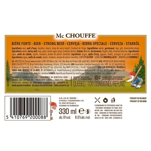 MC CHOUFFE Cerveza botella de 33 cl