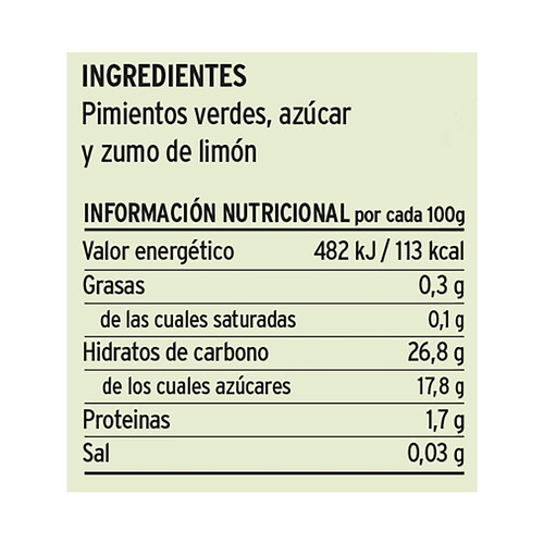 VICASOL Mermelada de pimiento verde 250 g.