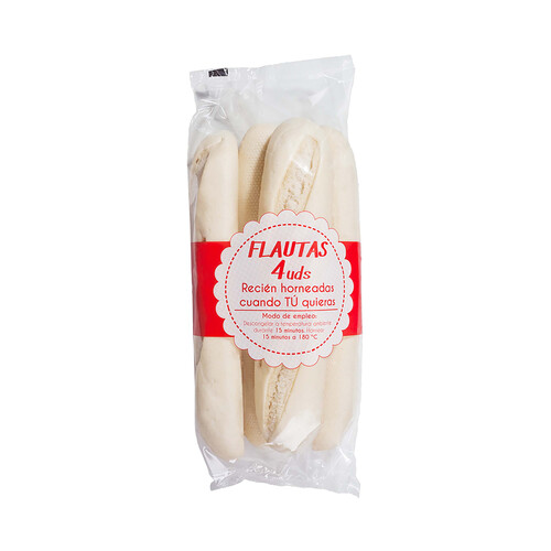 PANAMAR Flautas de pan precocido y ultracongelado 4 x 120 g.