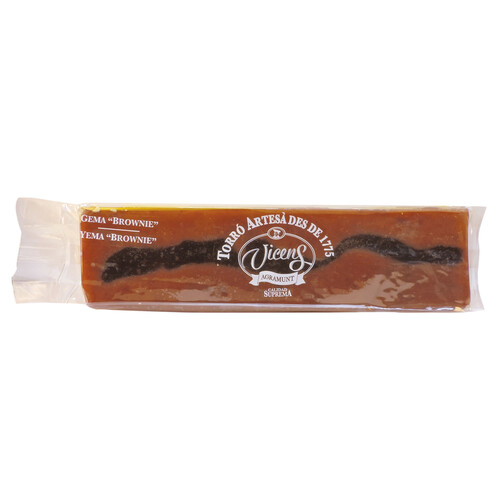 VICENS Turrón artesano de yema brownie 300 g.