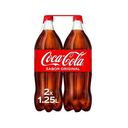 COCA COLA Refresco de cola pack 2 uds. x 1,25 l.