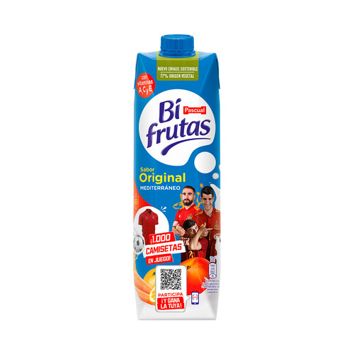 BIFRUTAS Leche con zumo de frutas mediterráneas BIFRUTAS de Pascual 1 l.