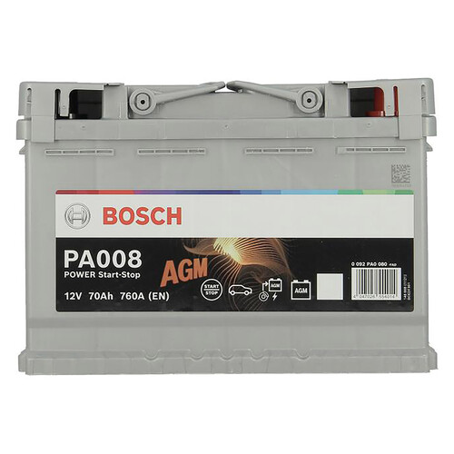 Batería de coche 70Ah BOSCH AGM, arranque 760A,12V,