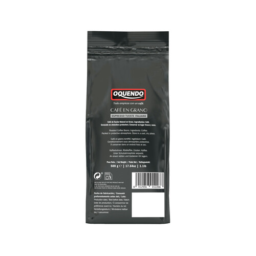 OQUENDO Café grano natural espresso italiano oquendo 500 gr.