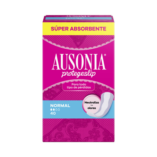 AUSONIA Salvaslips normales con neutralizador de olor AUSONIA 40 uds.