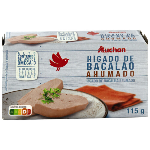 PRODUCTO ALCAMPO Hígado de bacalao ahumado 115 g.