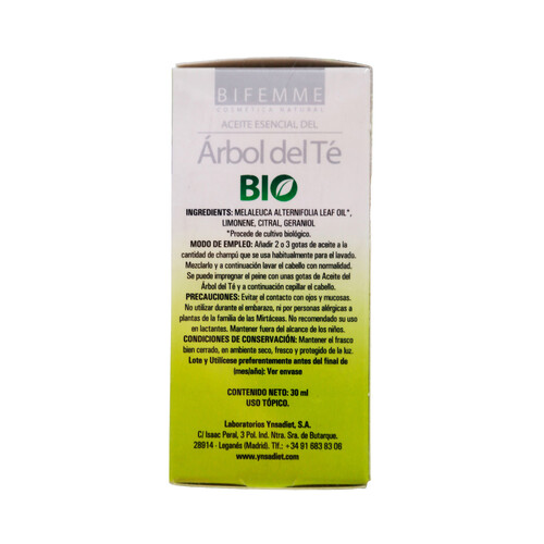 BIFEMME Aceite esencial de árbol del te ecológico 30 ml.