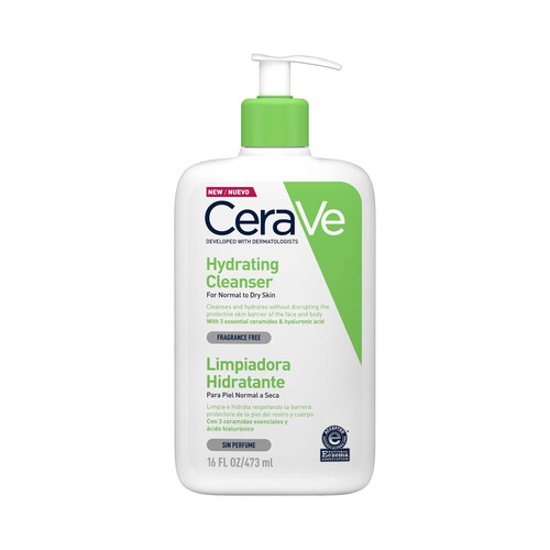 CERAVE Limpaidor hidatante sin perfume para pieles normales a secas 473 ml.