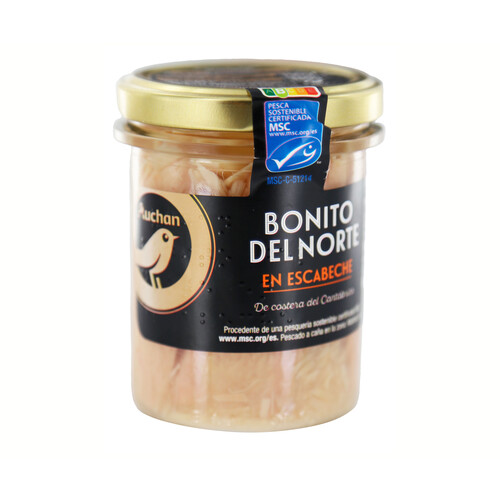 ALCAMPO GOURMET Bonito del Norte en escabeche MSC (Pesca sostenible certificada) 140 g.