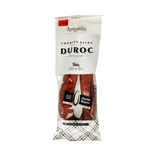 DUROC Sarta de chorizo dulce, de calidad extra e I.G.P Chorizo riojano DUROC 250 g.