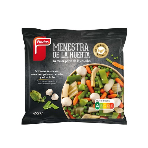 FINDUS Menestra de la huerta (champiñones, cardo y alcachofa) FINDUS 650 g.