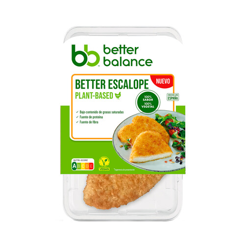 BETTER BALANCE Escalope vegano horneado a base de proteínas vegetales BETER BALANCE 160 g.