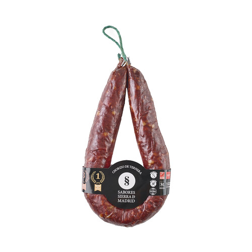 SABORES SIERRA DE MADRID Chorizo de ternera 100% natural con IGP Sierra de Madrid 250 g.