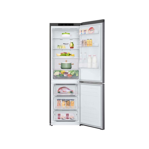 Frigorífico combi 186cm LG GBP61DSPGN NO FROST, clasificación energética: D, H: 186cm, A: 59,5cm, F: 68,2cm, capacidad total: 385L.