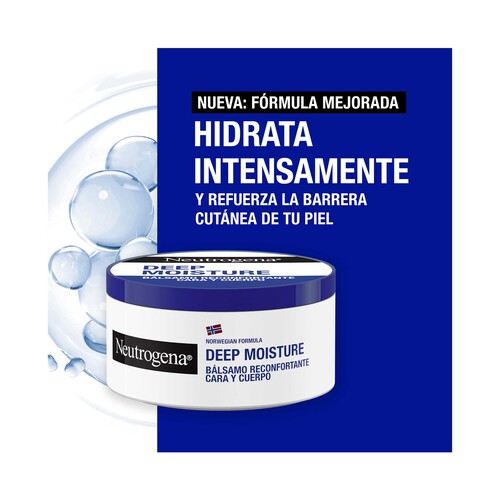 NEUTRÓGENA Bálsamo hidratación profunda, para cara y cuerpo, especial piel seca 300 ml.