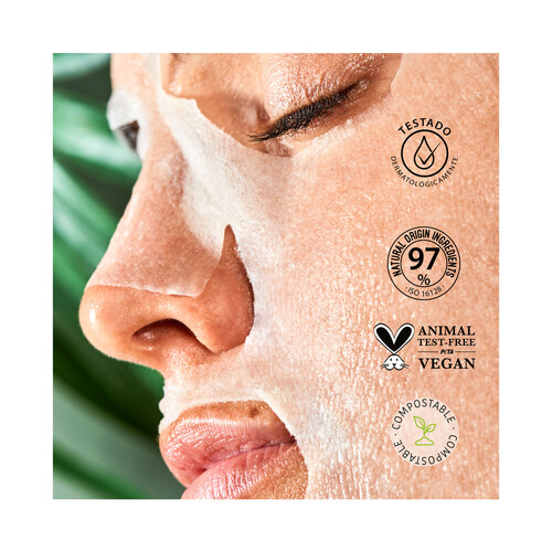 IROHA NATURE Mascarilla facial efecto peeling con papaya y ácidos frutales.