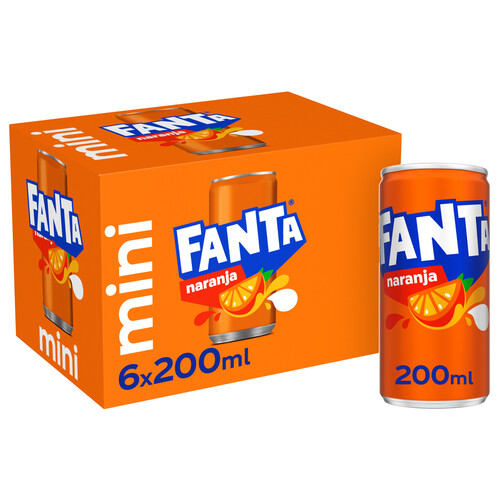 FANTA MINI  Refresco de naranja pack 6 uds. x 200 ml.