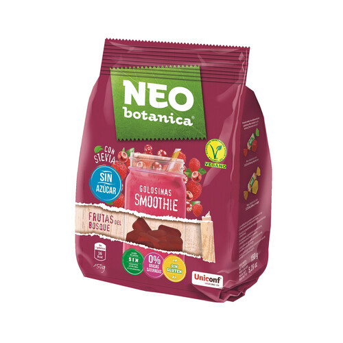 NEO BOTANICA Golosinas con stevia, con sabor a frutos del bosque 150 g