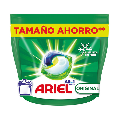 ARIEL Pods original Detergente para la ropa en formato cápsula 40 lavados.