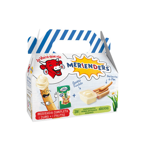 Queso fundido con palitos LA VACA QUE RÍE MERIENDERS 140 g.