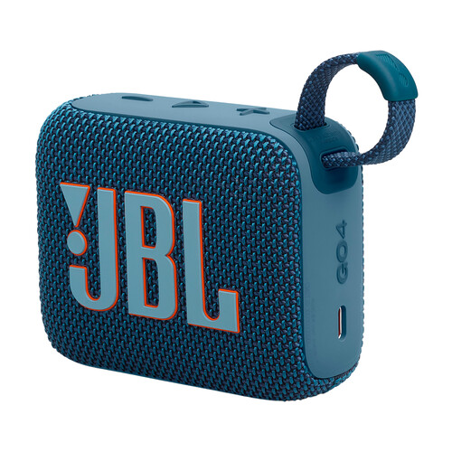 Altavoz portátil JBL Go 4  por batería, color azul, potencia 4,2W.