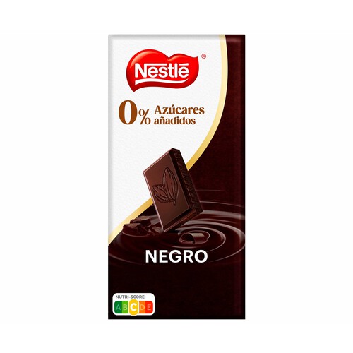 NESTLÉ Chocolate negro 47 % de cacao, sin azucares añadidos 125 g.