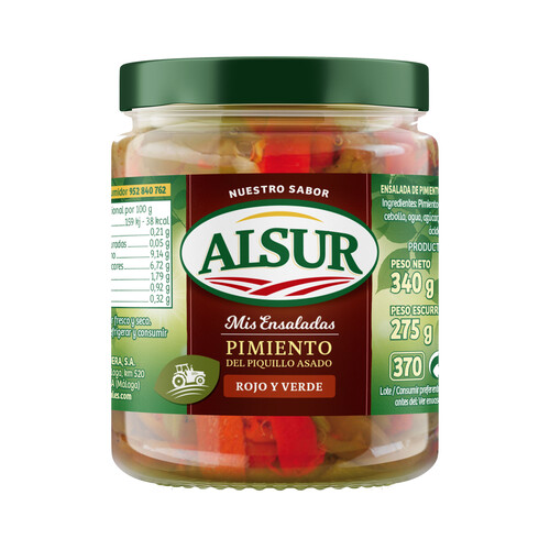 ALSUR Ensalada de pimientos rojos y verdes 275 g.