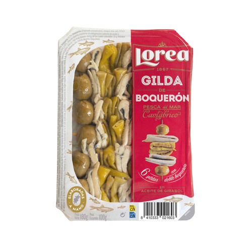 LOREA Gildas de boquerón del Cantábrico 100 gr.