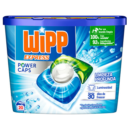 WIPP Power Detergente en cápsulas 22 ds.
