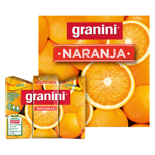 GRANINI Néctar de naranja minibrik pack 3 uds x 20 cl.