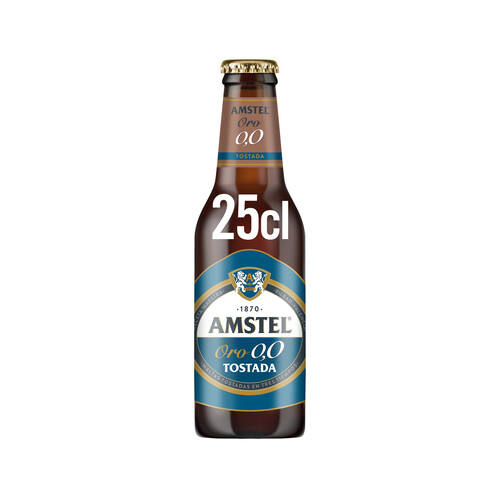 Cerveza tostada,  sin alcohol, 0,0 % MASTEL ORO 25 cl.