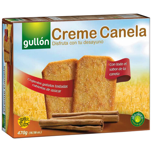 GULLÓN Creme Canela Galletas tostadas con canela 470 g.