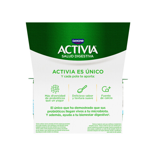 ACTIVIA Bífidus desnatado (0% materia grasa) y con sabor natural edulcorado 0% de Danone 8 x 120 g.