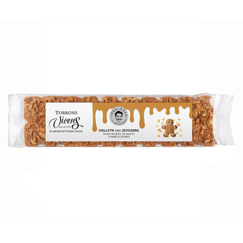 VICENS Turrón de galleta con jengibre Jordi Roca 300 g.