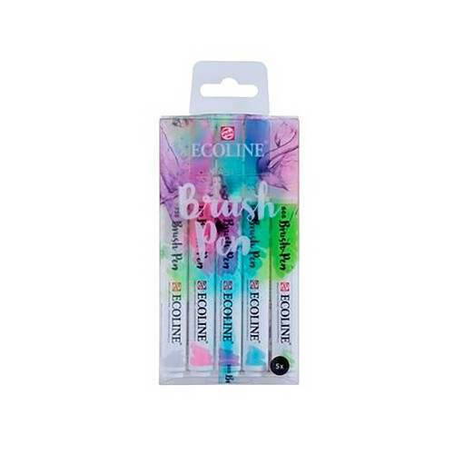 Ecoline Brushpen Pastel, 5 rotuladores