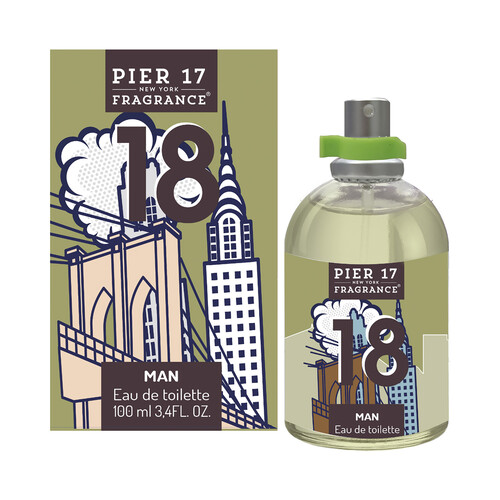 PIER 17 18 Eau de toilette para hombre con vaporizador en spray 100 ml.