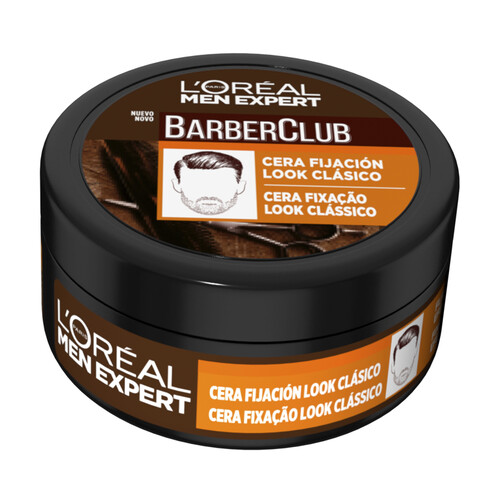 L'ORÉAL Cera fijadora para peinado look natural, fijación suave y acabado natural L´ORÉAL Men expert barber club 75 ml.