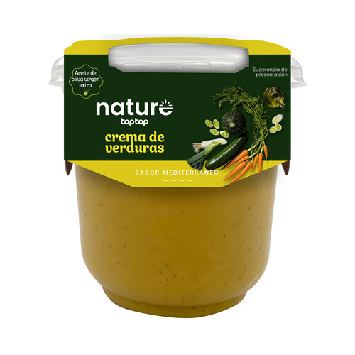 TAP TAP Nature Crema de verduras mediterráneas con aceite de oliva virgen extra 350 g.