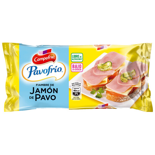 CAMPOFRÍO Fiambre de jamón de pavo CAMPOFRÍO 380 g.