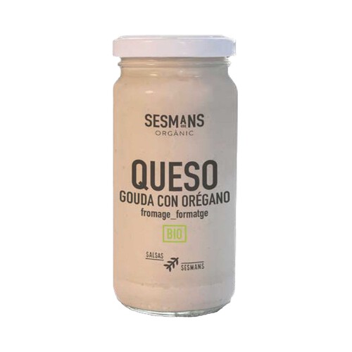 SESMANS ORGANIC Salsa ecológica de queso Gouda con orégano 240 ml.